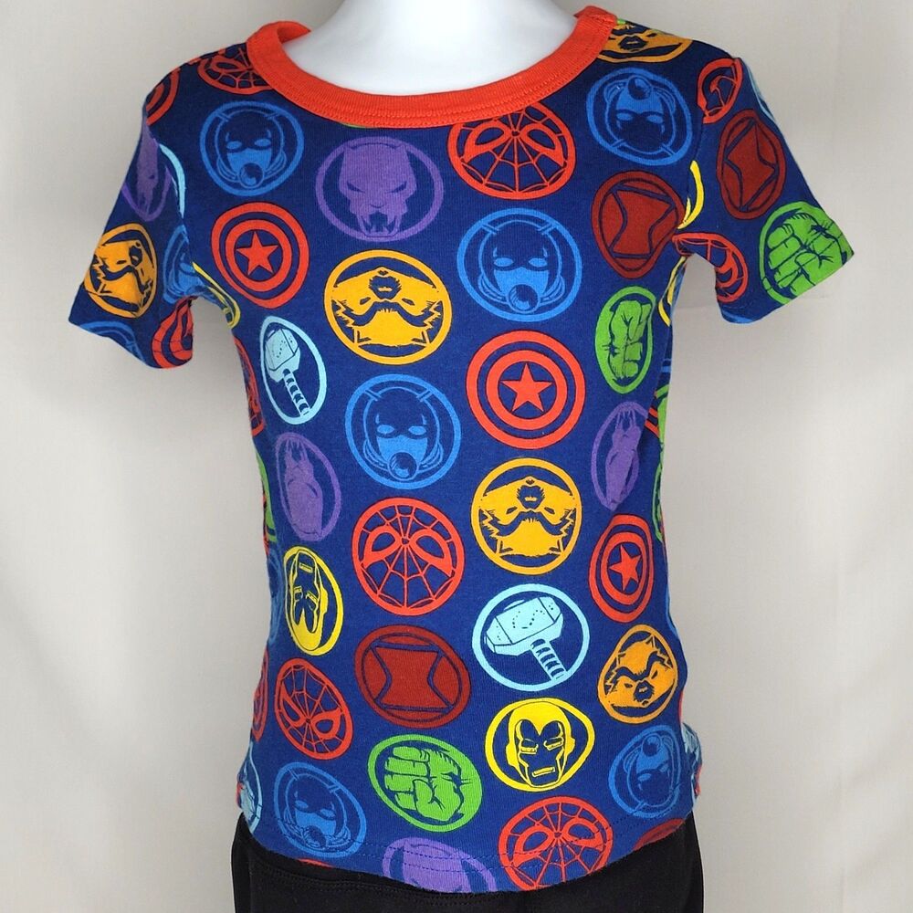 Marvel Avengers Superhero Icon All Over Print Tee 4T